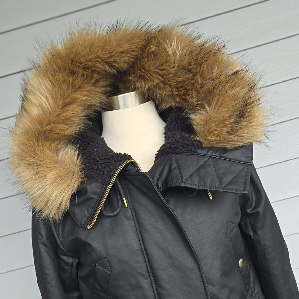 J. Crew Women's Black "Perfect Winter Parker" Size XXS